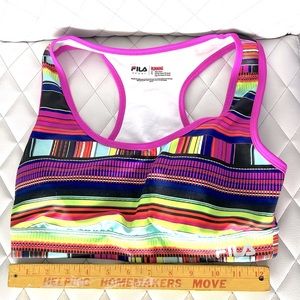 GUC Large Fila Performance Running Bra with racer back and cutout Multicolored